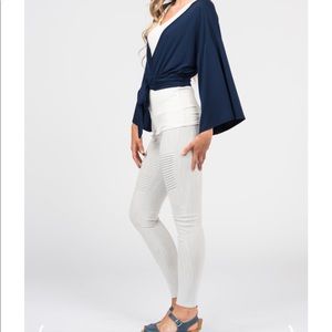 Agnes and Dora Moto Jegging white